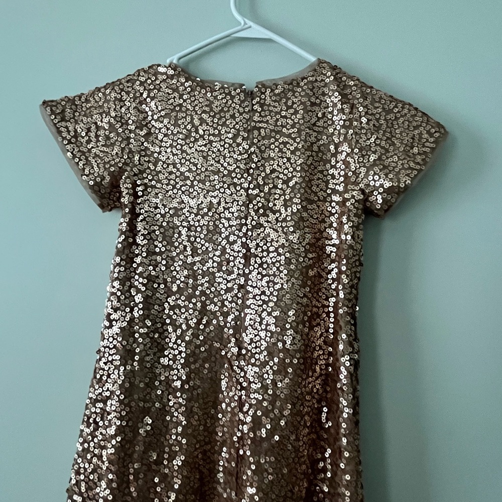 Gap Kids Sequin Gold Metallic Dress